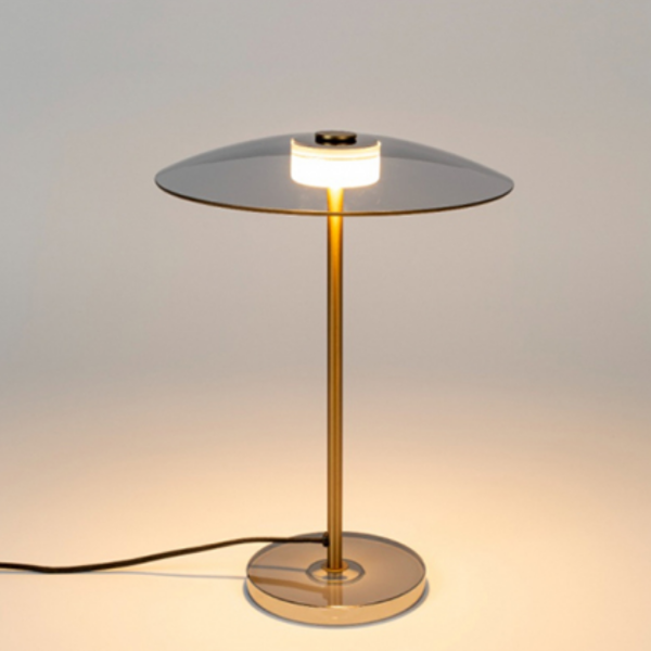 Đèn Để Bàn Orin Decor Đĩa Tròn Vàng Đồng Tối Giản sang trọng - Ảnh 2