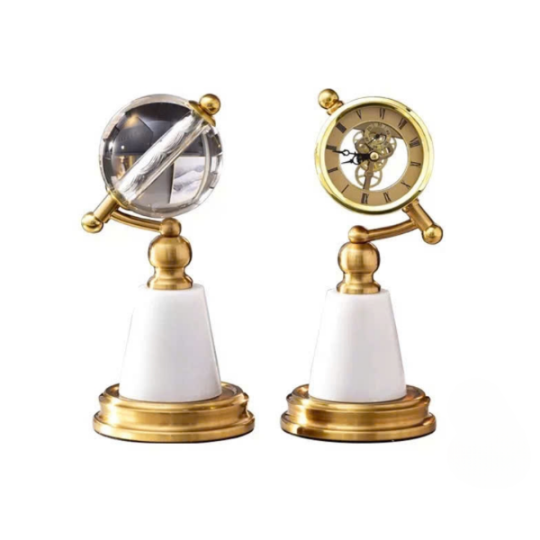 Đồng Hồ Decor Để Bàn Orin Decor Quả Cầu Vàng Đồng thanh lịch - Ảnh 5