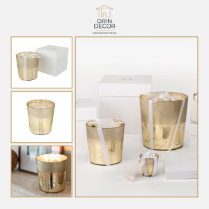 Nến Thơm Orin Decor Lấp Lánh Gold Thủy Tinh cỡ nhỏ