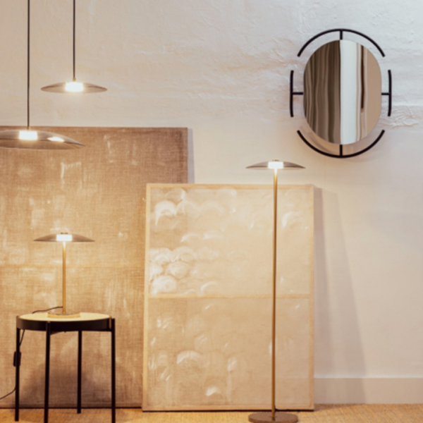 Đèn Để Bàn Orin Decor Đĩa Tròn Vàng Đồng Tối Giản sang trọng - Ảnh 3