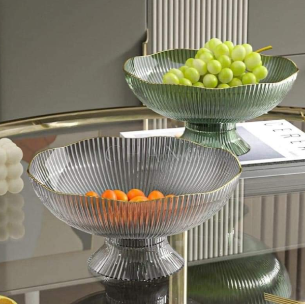 Đĩa nhựa ORIN DECOR tròn trong suốt đựng bánh trái decor bàn ăn - Ảnh 3
