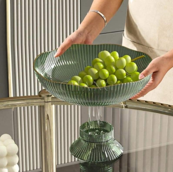 Đĩa nhựa ORIN DECOR tròn trong suốt đựng bánh trái decor bàn ăn - Ảnh 4