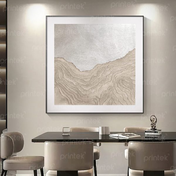 Tranh treo tường Orin Decor – Phong Cảnh Núi Trừu Tượng Sơn Phủ Vàng