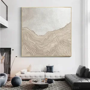 Tranh treo tường Orin Decor – Phong Cảnh Núi Trừu Tượng Sơn Phủ Vàng