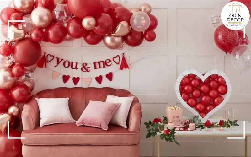 Decor Valentine lãng mạn ấm áp