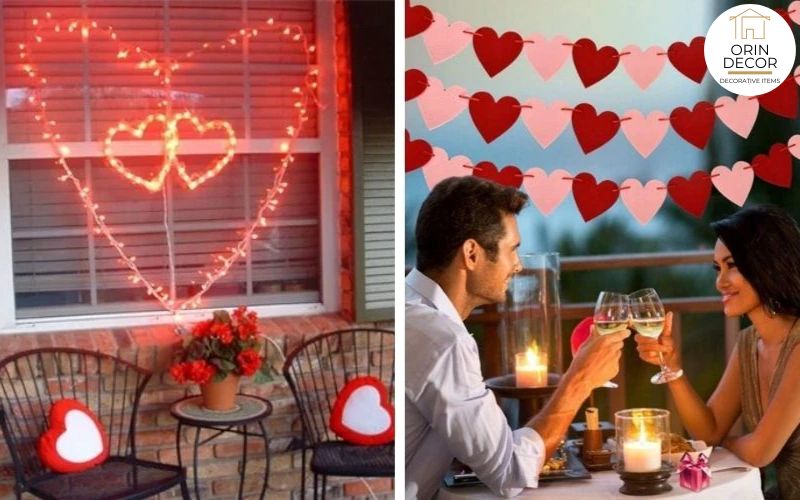 Decor Valentine lãng mạn ấm áp