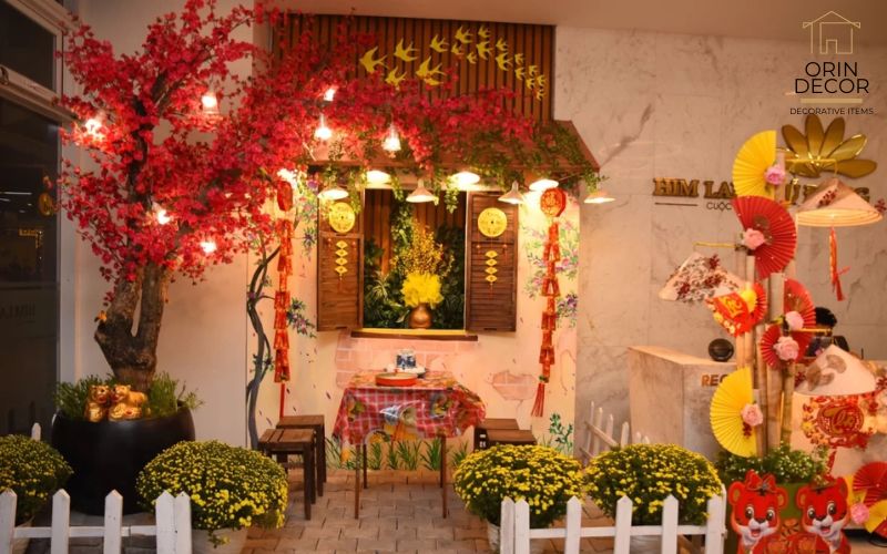 Mẫu Decor Tết Cổ Truyền Đậm Nét Xuân Việt