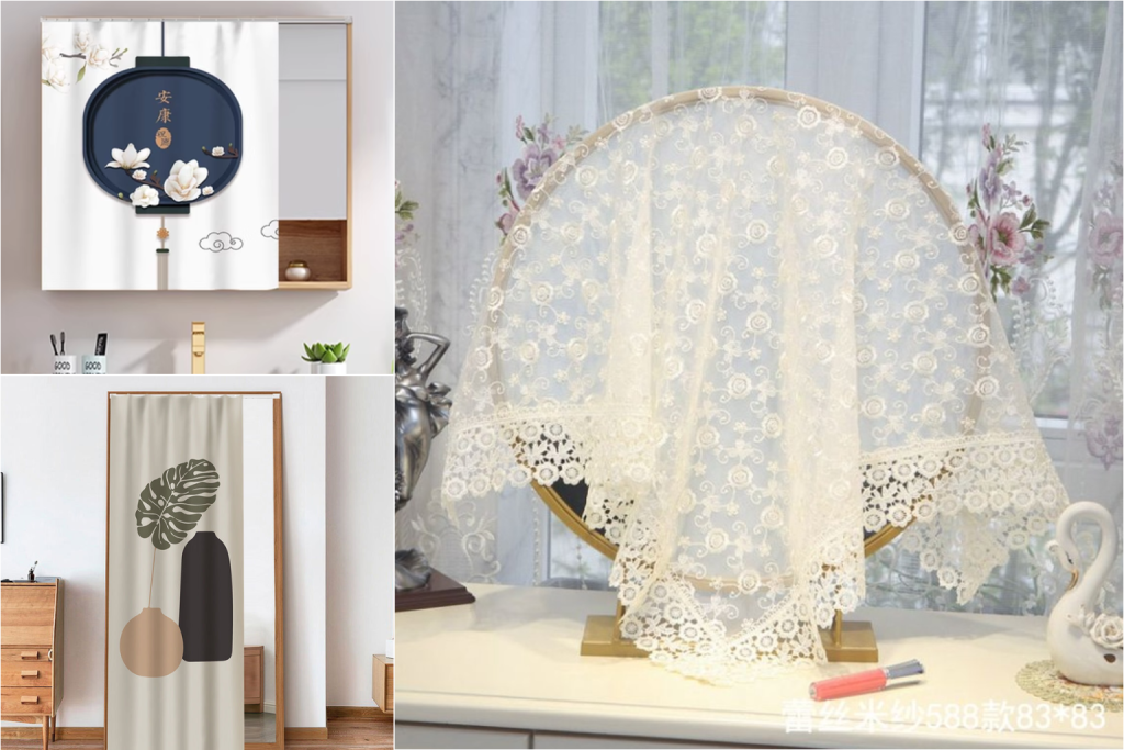 Các mẫu rèm che gương đẹp hiện nay