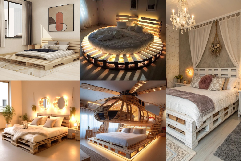 Gợi ý decor phòng ngủ với tấm pallet kê giường