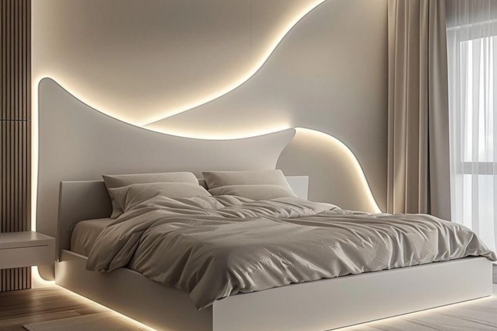 Mẫu đèn ngủ hiện đại chiếu sáng phòng ngủ